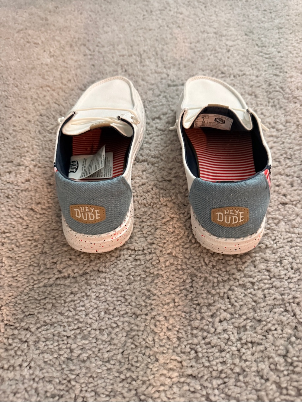 Hey Dude Women’s Ivory Canvas Slip-On Sneakers - Picture 3 of 6